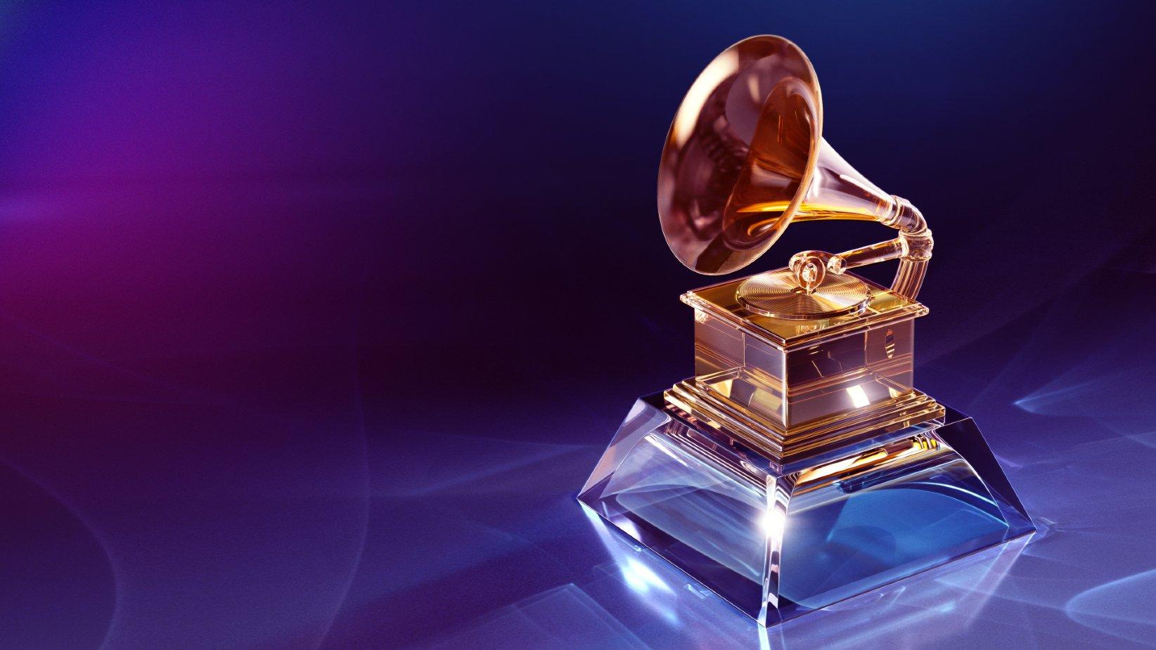 A close-up of the Grammy Award trophy for Best New Artist